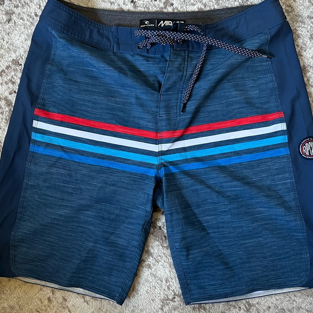 Rip Curl mirage men swim shorts, blue color, size 32